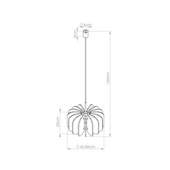 Lampa wisząca filcowa Mula 45 CM 1xE27 żółta