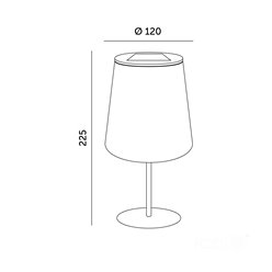 Lampa stołowa solarna z ażurowym kloszem IP44 czarna