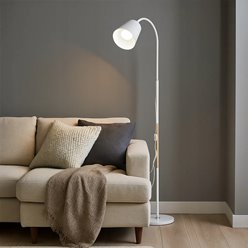 Lampa stojąca podłogowa Riko E27 regulowana 145cm biała