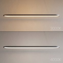 Nowoczesna lampa wisząca LED Oval 30W 20x120cm 2CCT czarna