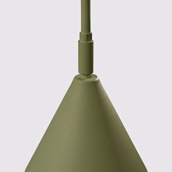 Lampa podłogowa ze stożkowym kloszem Nox 1xE14 zielona oliwka