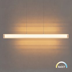 Lampa wisząca liniowa LED akrylowa 16W 3CCT 90cm chrom