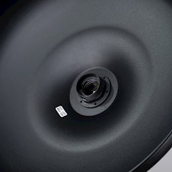 Lampa wisząca z okrągłym kloszem Gina 1xE27 czarna