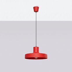 Lampa wisząca klasyczna Bilo 1xE27 czerwona