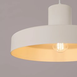 Lampa wisząca klasyczna Bilo 1xE27 beżowa