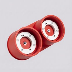 Lampa sufitowa podwójna tuba Modo 2xGx53 czerwona