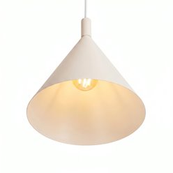 Lampa wisząca stożkowy klosz Nox 25cm 1xE27 beżowa