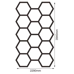Lampa LED Hexagon 14xHEX biała 456W 4000K