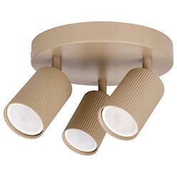 Lampa sufitowa okrągła z refletorami 3xGU10 Lucilla beżowa