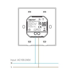 Ściemniacz LED Mi-Light ESR2T do puszki 230V - 2 strefy