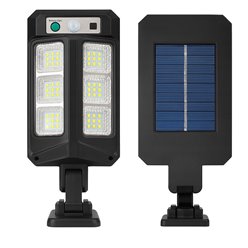 Lampa uliczna solarna Slim 300lm 6500K z czujnikiem i pilotem