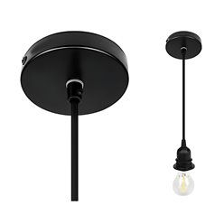 Lampa wisząca Boho 1xE27 z bambusowym kloszem 38cm