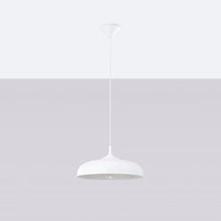 Lampa wisząca z okrągłym kloszem Gina 1xE27 biała