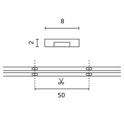 Taśma LED COB 24V 1W 320 LED 8mm 5m biała neutralna