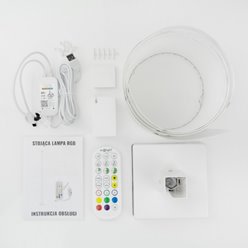 Lampa stojąca LED RGB 10W muzyczna Tuya Smart biała