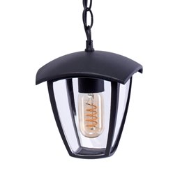 Lampa ogrodowa wisząca FOX Czarna 1xE27