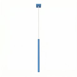 Lampa wisząca pojedyncza tuba Pastelo 1xG9 błękitna
