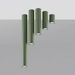 Tuba sufitowa Lagos 10 cm 1xGU10 zielony oliwkowy