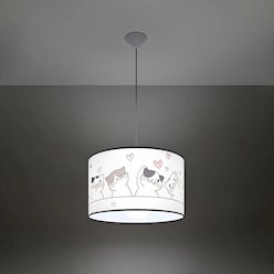 Lampa wisząca dziecięca Cat 40 1xE27 wielokolorowa