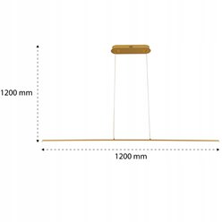 Lampa liniowa wisząca Carry 20W 120cm 4000K złota