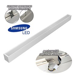 Lampa liniowa LED CABAIL 120cm 30W zwieszana biała - łączona
