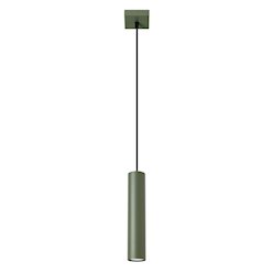 Lampa wisząca pojedyncza tuba Lagos 1xGU10 zielona oliwka