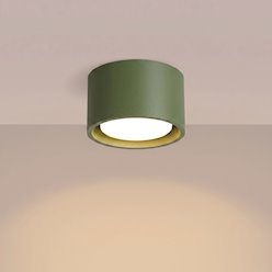 Lampa sufitowa tuba Modo 1xGx53 zielona oliwkowa