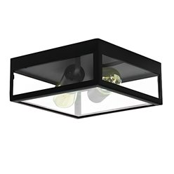 Lampa elewacyjna sufitowa 2xE27 Lidia czarna