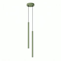 Lampa wisząca podwójna tuba Pastelo 2xG9 okrągła szałwiowa