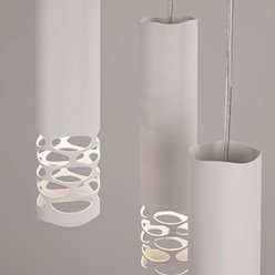 Lampa wisząca potrójna Liro 3xGU10 okrągła biała