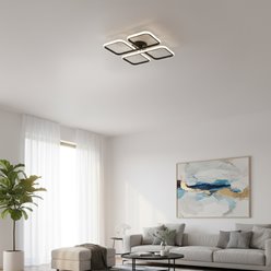 Lampa sufitowa LED kwadraty Hidalgo czarna 40W 4000K