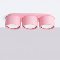 Lampa sufitowa potrójna tuba Modo 3xGx53 różowa