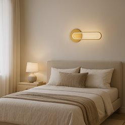 Kinkiet ścienny nowoczesny Goldi 13W 43cm złoty