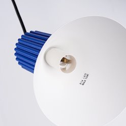 Lampa wisząca potrójna Estria 3xE14 biało-ultramarynowa