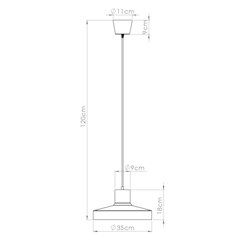 Lampa wisząca klasyczna Bilo 1xE27 burgundowa