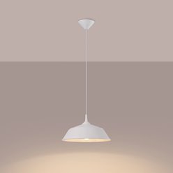 Lampa wisząca z okrągłym kloszem Frika 1xE27 biała