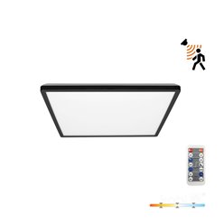 Plafon LED IP54 czarny kwadratowy Slim 12W CCT z czujnikiem