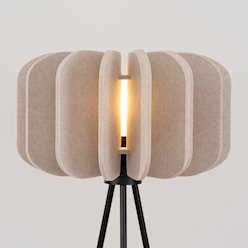 Lampa podłogowa filcowa Mula 45cm 1xE27 beżowa