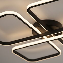 Lampa sufitowa LED kwadraty Hidalgo czarna 40W 4000K