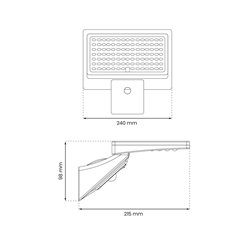 Naświetlacz Solarny LED Milo 8W 1000lm 4000K