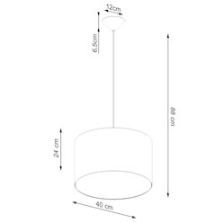 Lampa wisząca minimalistyczna Nova 40cm 1xE27 biała