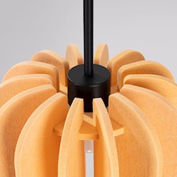 Lampa wisząca filcowa Mula 27cm 1xE27 żółta