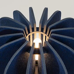 Lampa podłogowa filcowa Mula 45cm 1xE27 granatowa