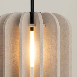 Lampa wisząca filcowa Mula 27cm 1xE27 beżowa