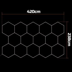 Lampa LED Hexagon 14S CRI90 420x238cm 456W 6500K