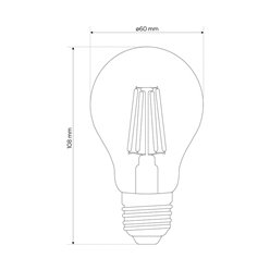 Żarówka LED E27 Filament kulka 7W Tuya Smart CCT 2700-6500K 806lm
