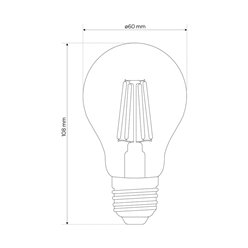 Żarówka LED E27 Filament kulka 7W Tuya Smart CCT 2700-6500K 806lm