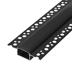 Profil LED GK Maxi czarny anodowany z kloszem czarnym - 2m