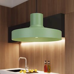 Lampa wisząca klasyczna Bilo 1xE27 szałwiowa