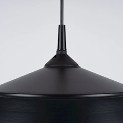 Lampa wisząca z okrągłym kloszem Frika 1xE27 czarna